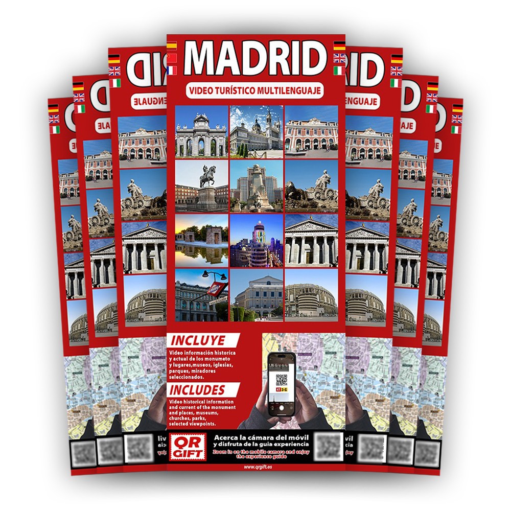 Caja de Mapas Turísticos Inteligentes Multilenguaje Madrid (30 Und.)