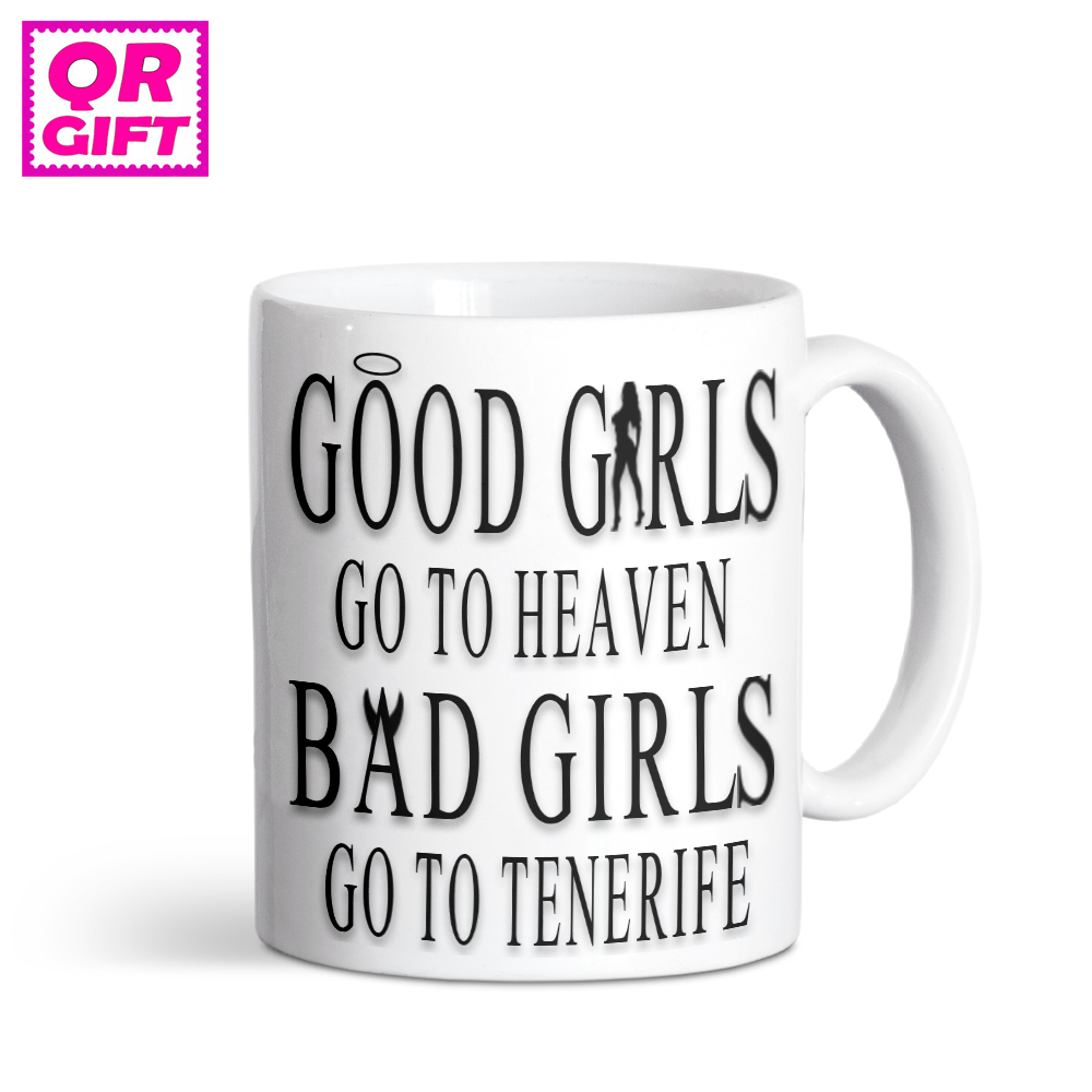 Taza "Bad Girls go to Tenerife"