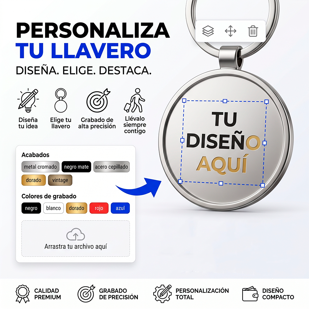 Llavero redondo personalizado